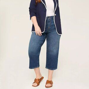 16 LANE BRYANT Signature Fit Mid-rise Straight Leg Crop Jean - Regular
